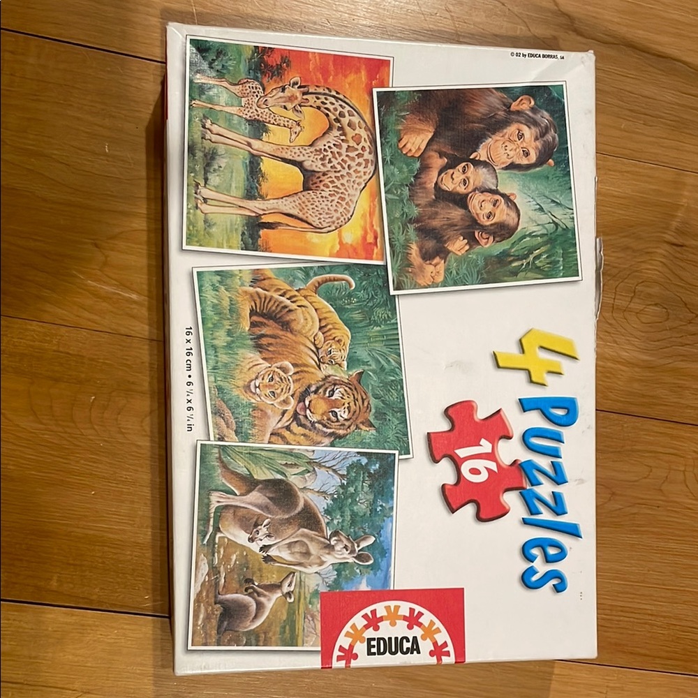 4-in-1 Animal Puzzle Set - Multicolor